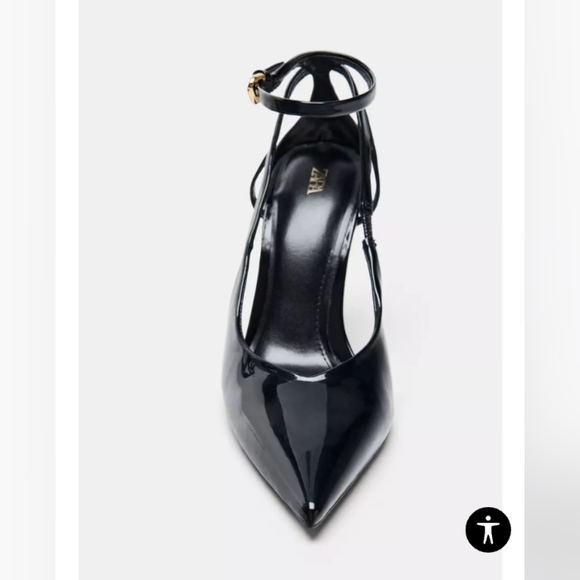 Zara Glossy Black Heels - Picture 3 of 6